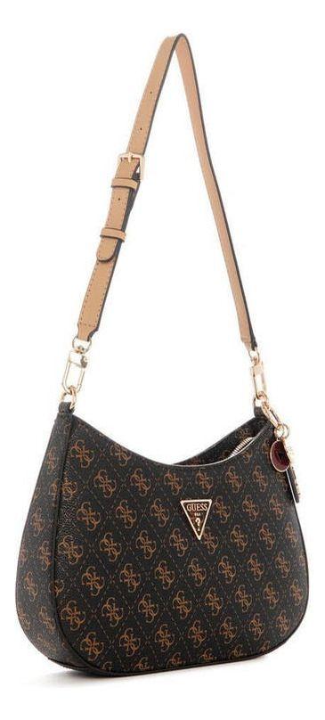 Cartera Guess Mujer Noelle Top Zip Shoulder Bag Café.-1