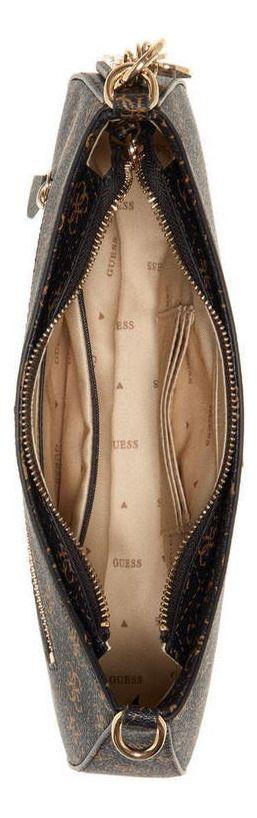 Cartera Guess Mujer Noelle Top Zip Shoulder Bag Café.-3