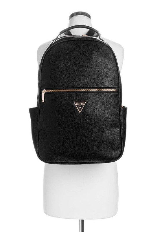 Mochila Guess Mujer Power Play Tech Backpack Negro.-4