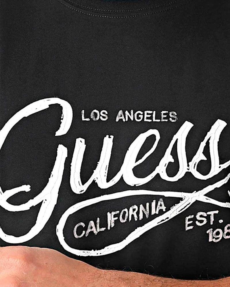 Polera Guess Hombre Ss Cn Logo Tee Negro-2