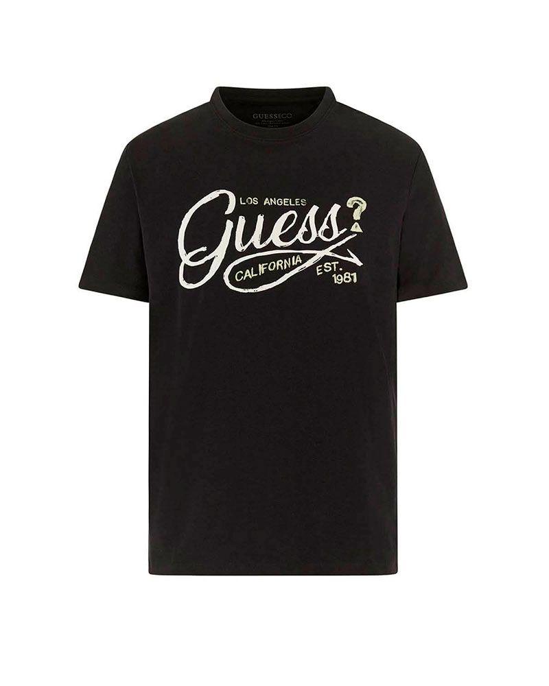 Polera Guess Hombre Ss Cn Logo Tee Negro-4
