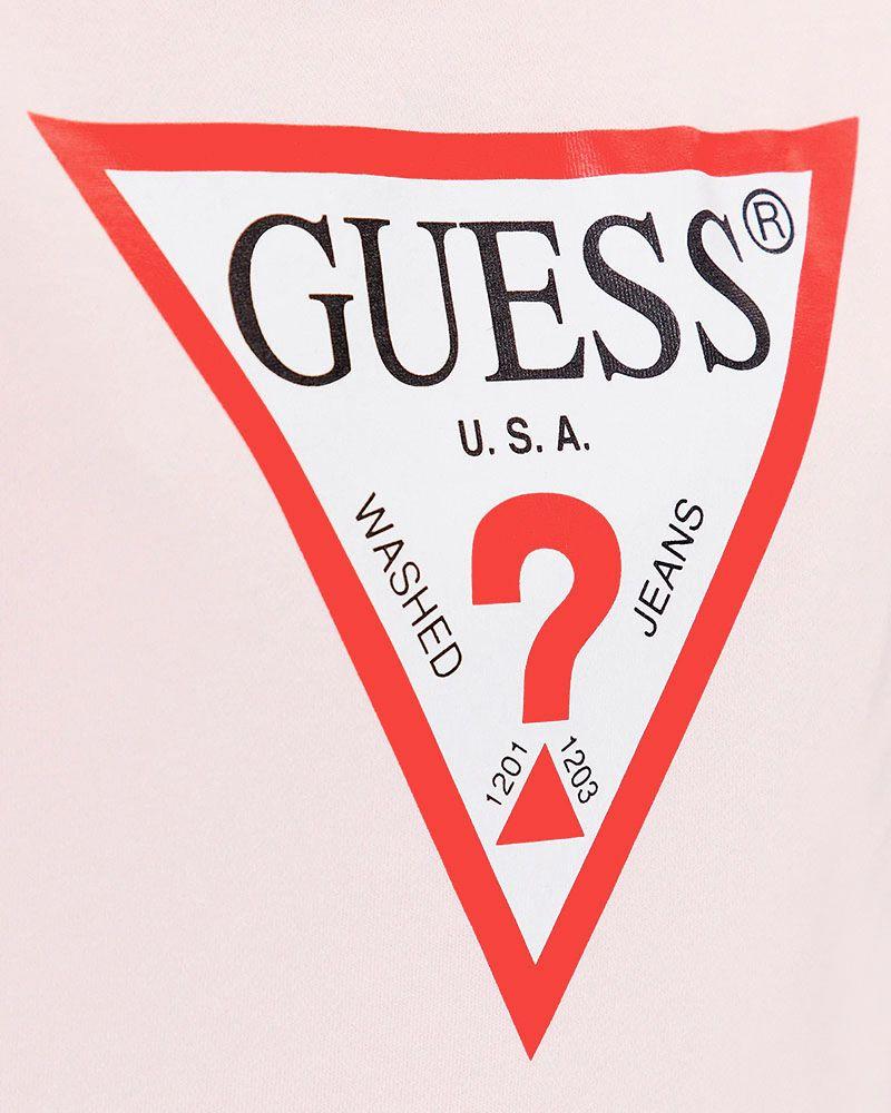 Poleron Guess Mujer Cn Original Fleece Rosado-3