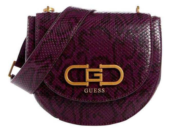 Mini Cartera Guess Mujer Fleet Mini Saddle Crossbody Burdeo-0