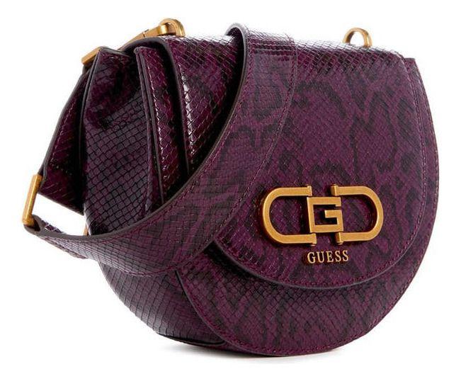 Mini Cartera Guess Mujer Fleet Mini Saddle Crossbody Burdeo-1