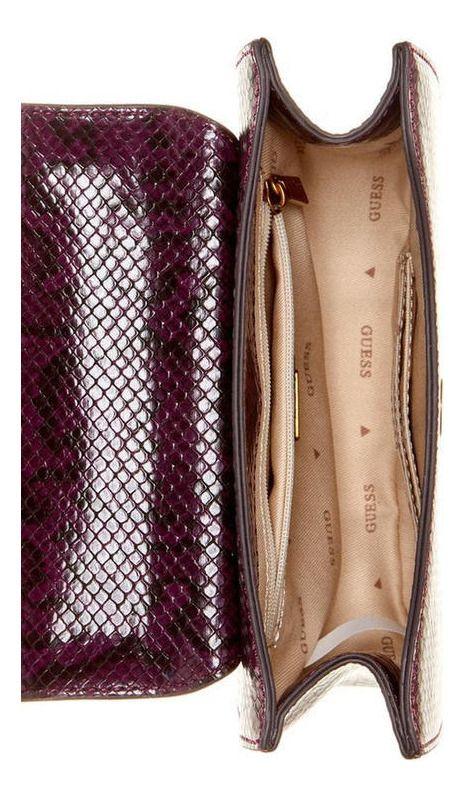 Mini Cartera Guess Mujer Fleet Mini Saddle Crossbody Burdeo-3