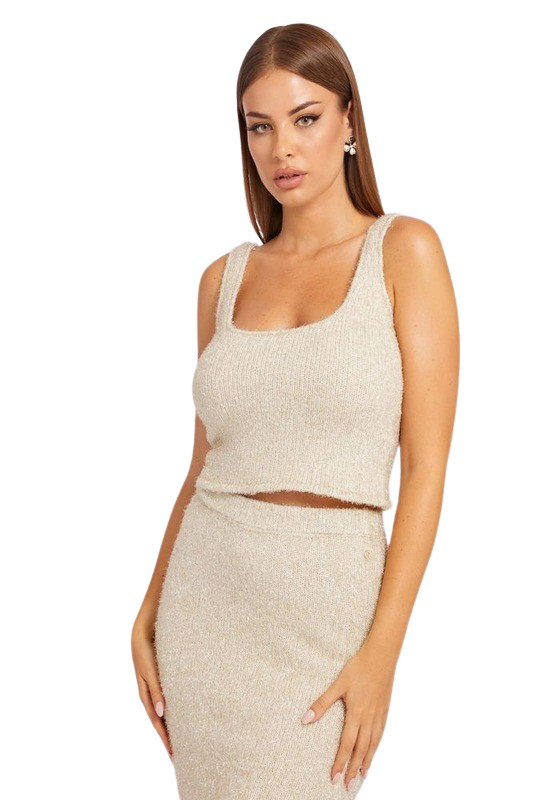 Polera Guess Mujer SL Sweaters Beige-0