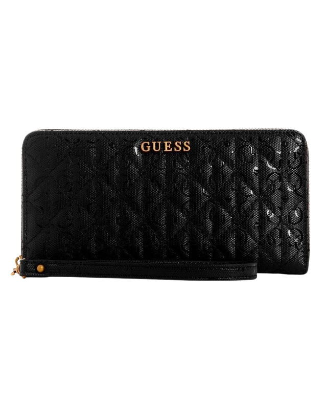 Billetera Guess Mujer Aveta Slg Large Zip Around Negro-0