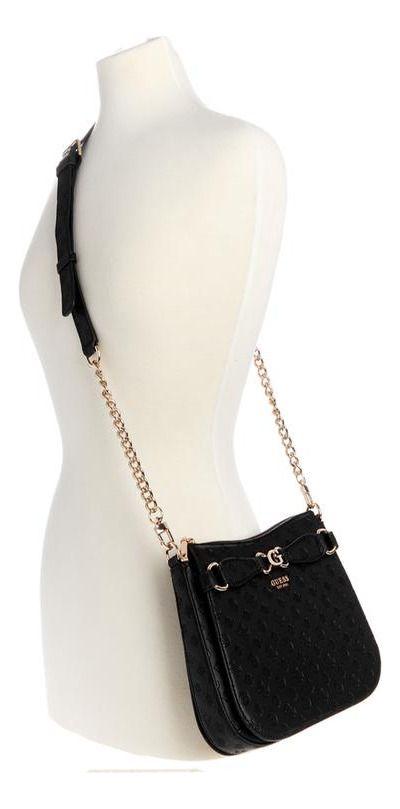 Cartera Guess Mujer Arlena Logo Crossbody Hobo Negro-4