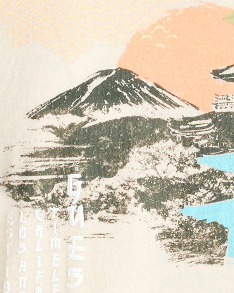 Polera Cn Ss Art Print Tee Beige Hombre-2