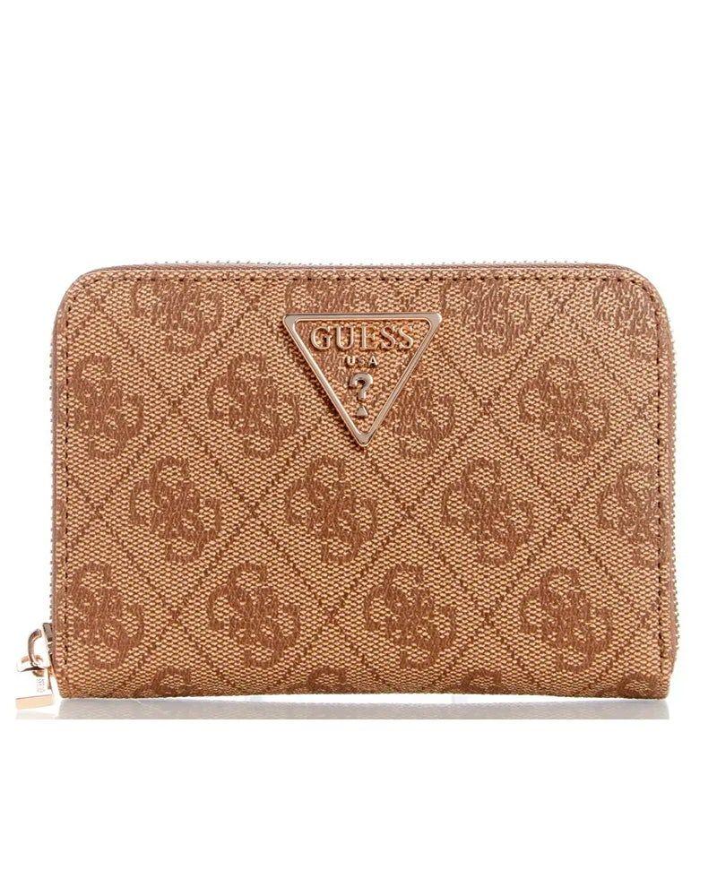 Billetera Guess Mujer Laurel Slg Medium Zip Around Café-0