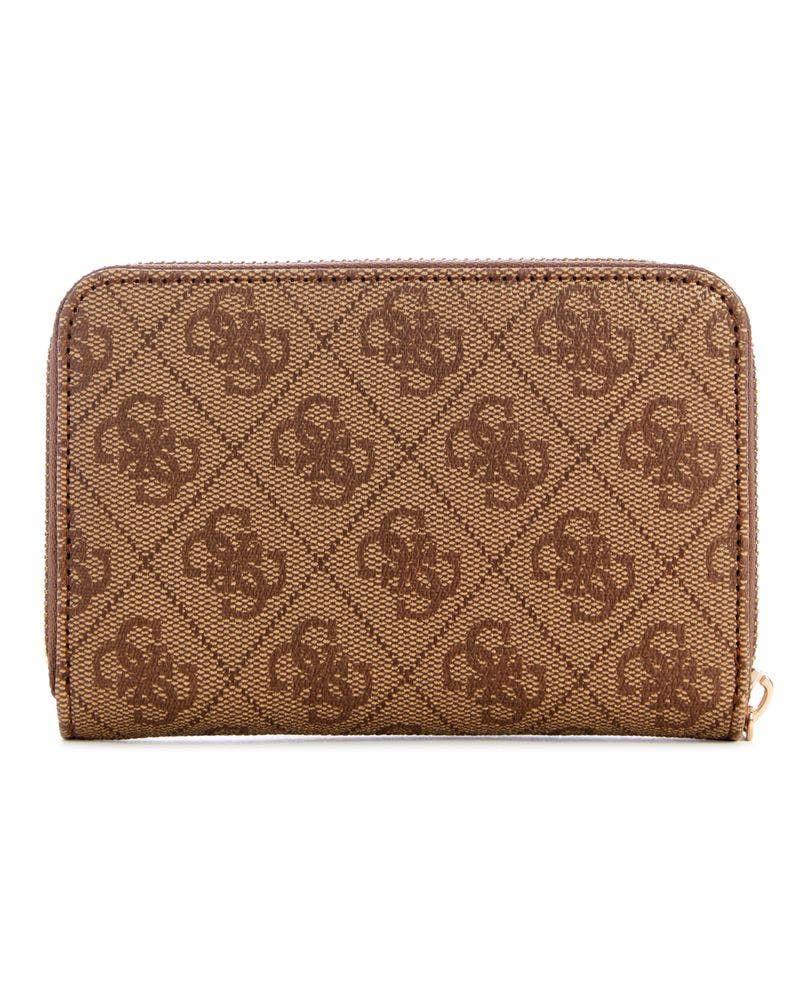 Billetera Guess Mujer Laurel Slg Medium Zip Around Café-1