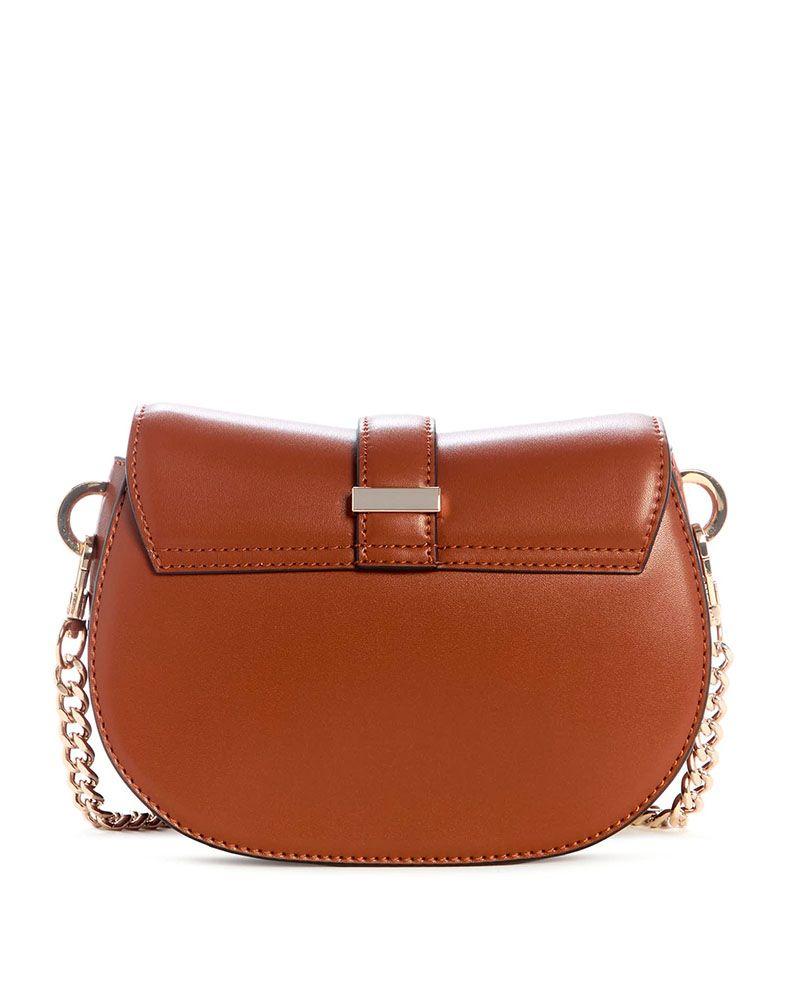 Mini Cartera Guess Mujer Carrie Mini Flap Crossbody Café-2