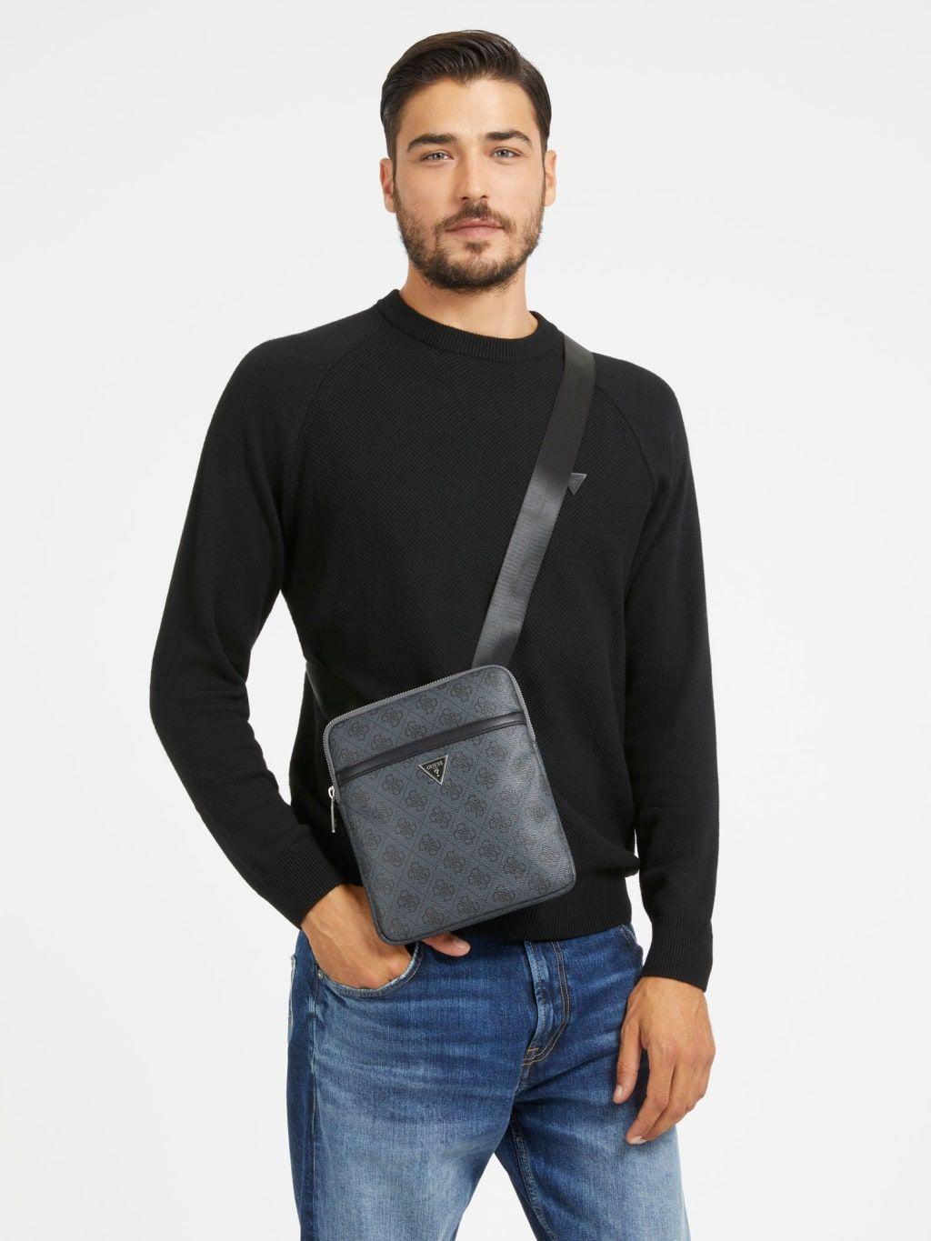 Bolso Guess Milano Crossbody Flat Negro-1