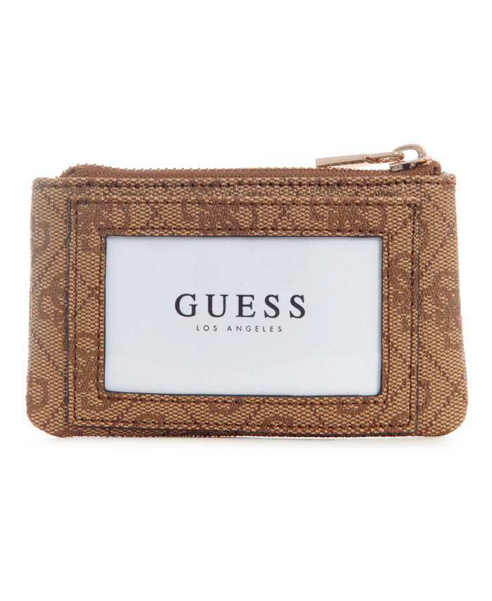 Billetera Guess Mujer Laurel Slg Zip Pouch Café-1