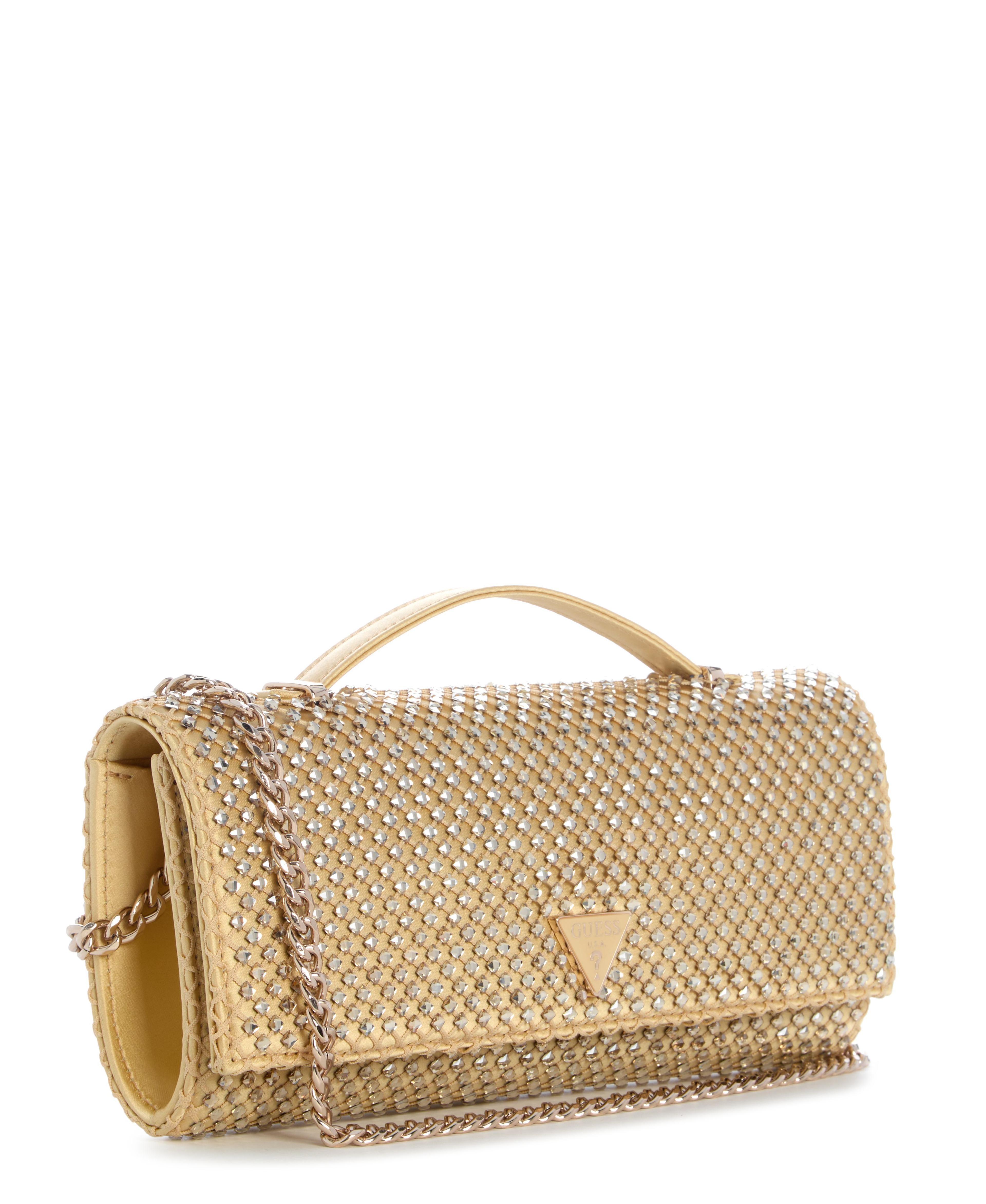 Cartera Tasmin Handle Clutch Dorado-2