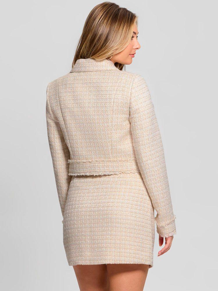 Chaqueta Guess Mujer Daphnee Cropped Jacket Beige-1
