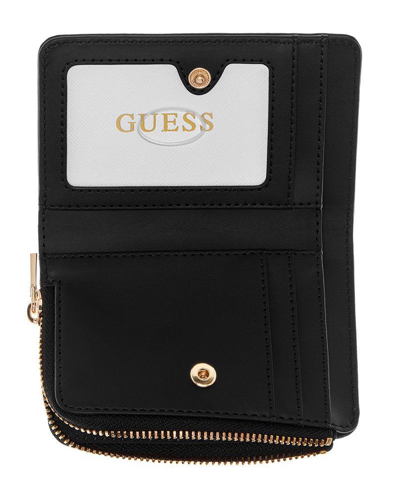 Billetera Guess Mujer Isemay Slg Zip Arnd Card Case Negro-2