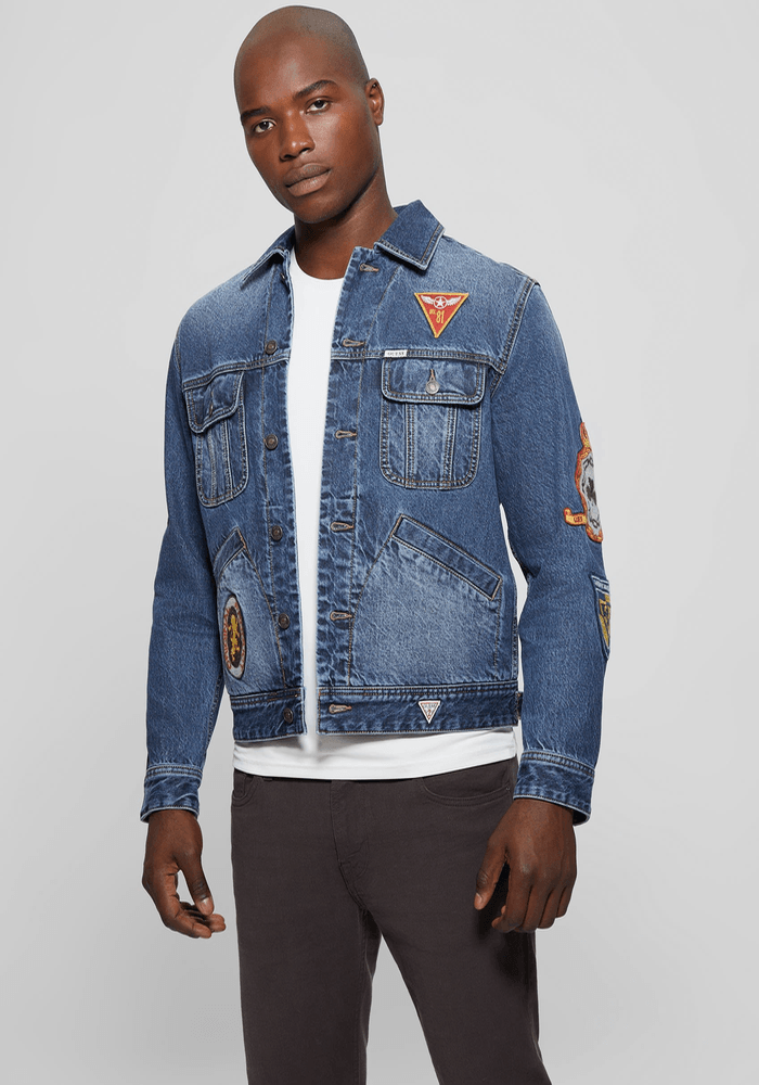 Chaqueta Guess Hombre Dean Jacket Azul-1