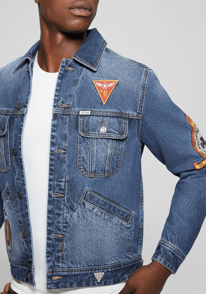 Chaqueta Guess Hombre Dean Jacket Azul-2