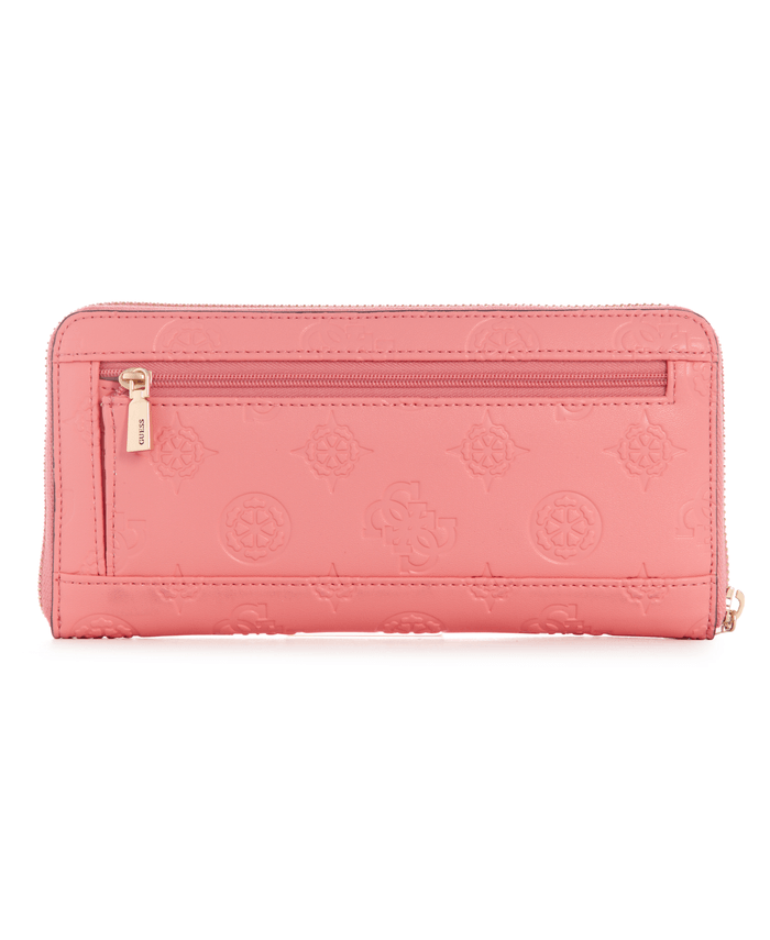 Billetera Guess Mujer Laurel Slg Lrge Zip Around Rosa-1