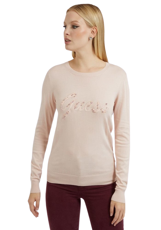 Tejido Guess Mujer Liliane Rn Ls Sweater Rosa-0