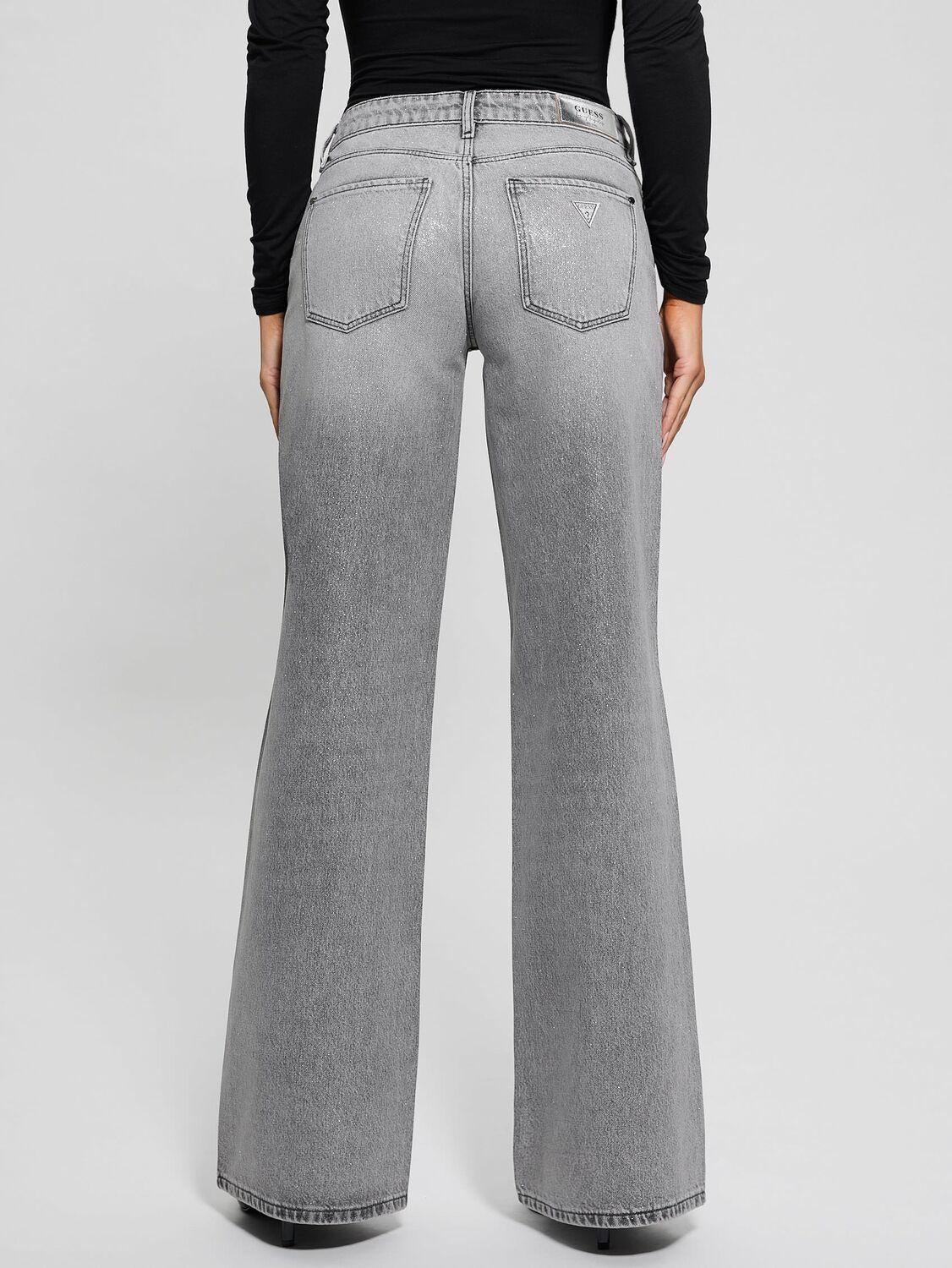 Jeans Guess Mujer Sexy Palazzo Plata-1