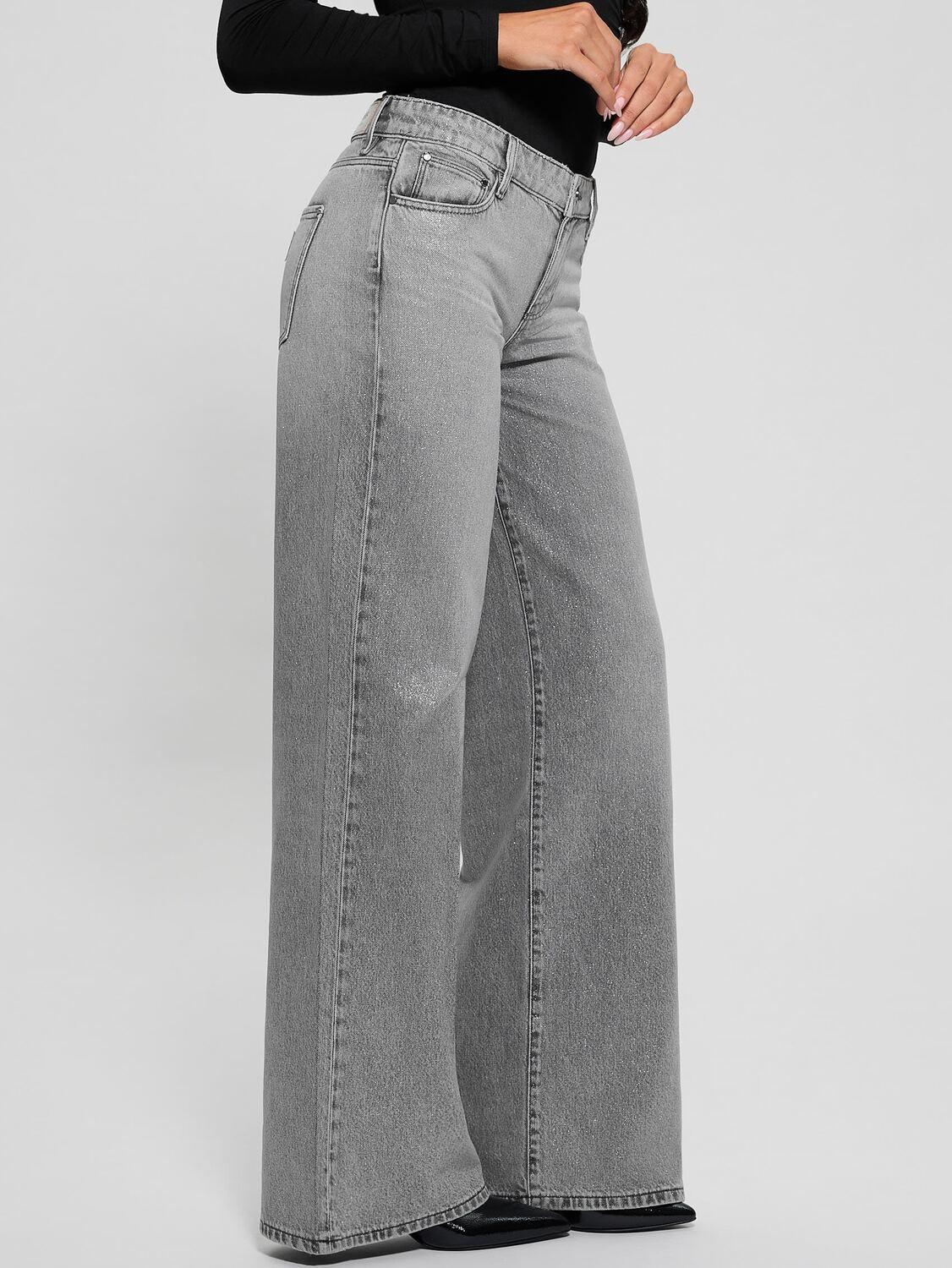 Jeans Guess Mujer Sexy Palazzo Plata-2