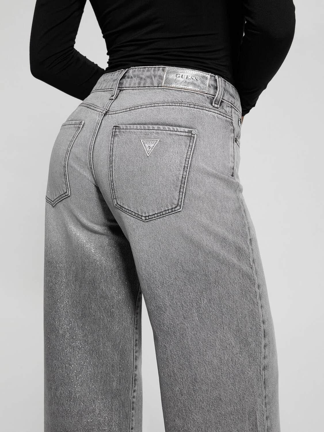 Jeans Guess Mujer Sexy Palazzo Plata-5