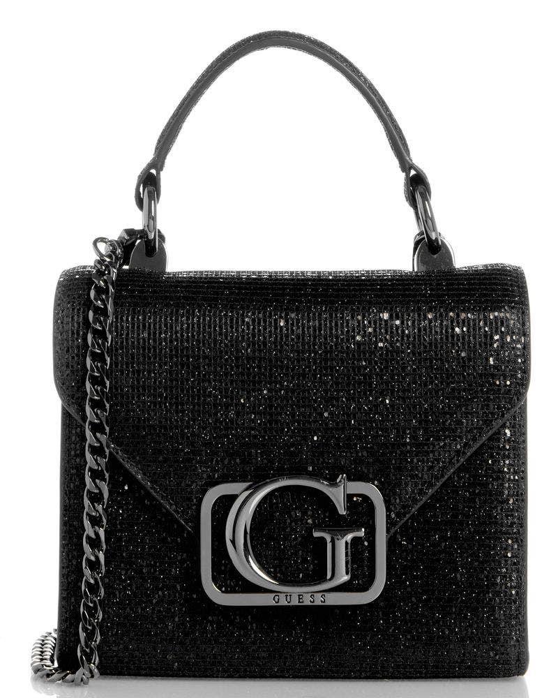 Mini Cartera Guess Mujer Zalina Mini Top Handle Flap Negro-0