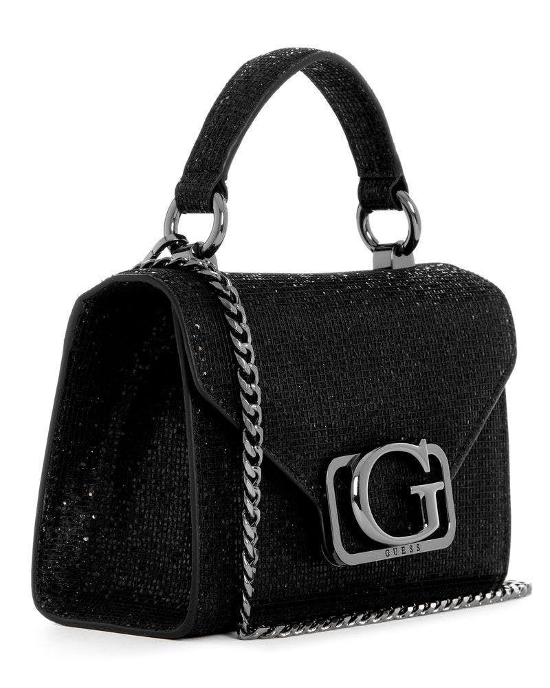 Mini Cartera Guess Mujer Zalina Mini Top Handle Flap Negro-1