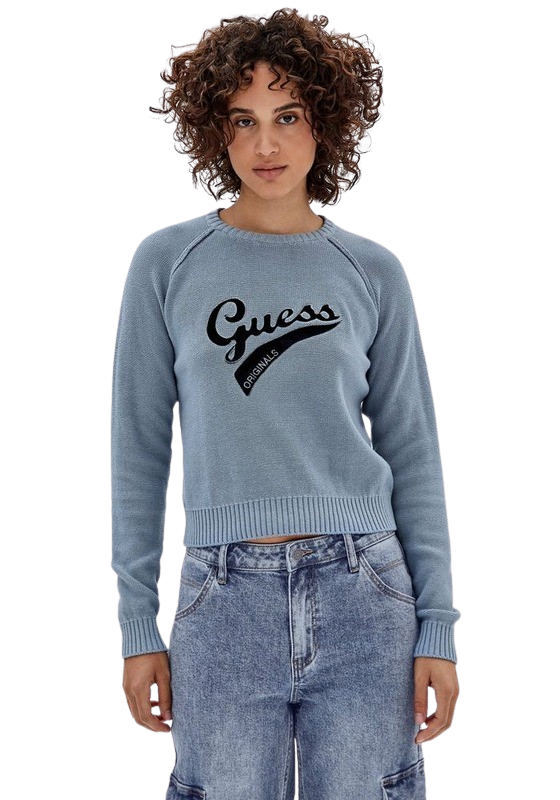 Tejido Guess Mujer LS Sweaters Celeste.-0