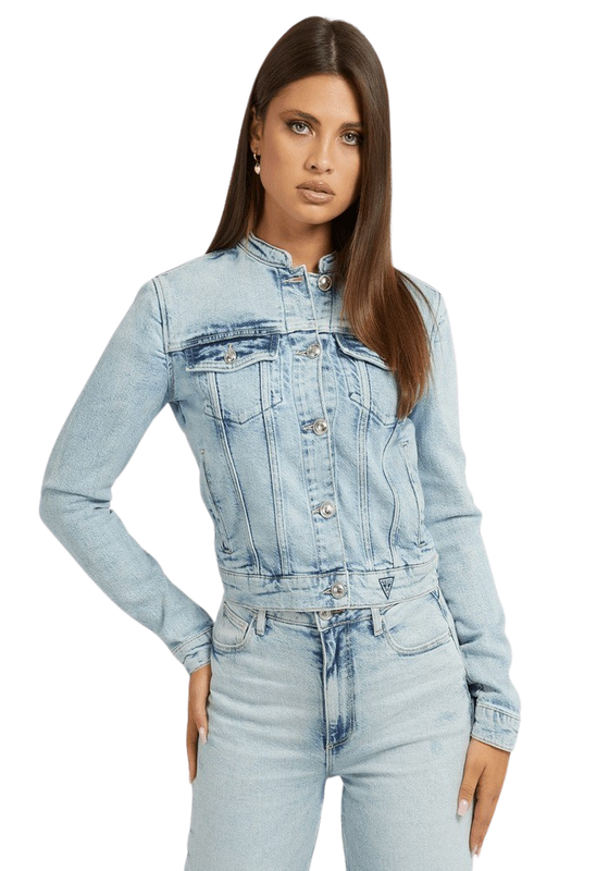 Chaqueta Guess Mujer Becca Jacket Celeste-0