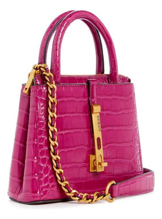 Mini Cartera Guess Mujer James Mini Satchel Rosado-1