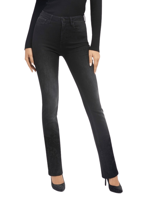 Jeans Guess Mujer Sexy Flare Negro-0