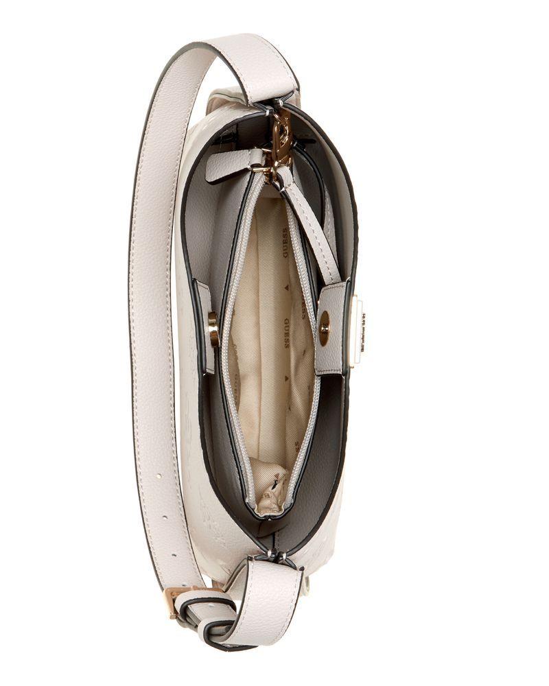 Cartera Guess Mujer Keandra Hobo Crema-3