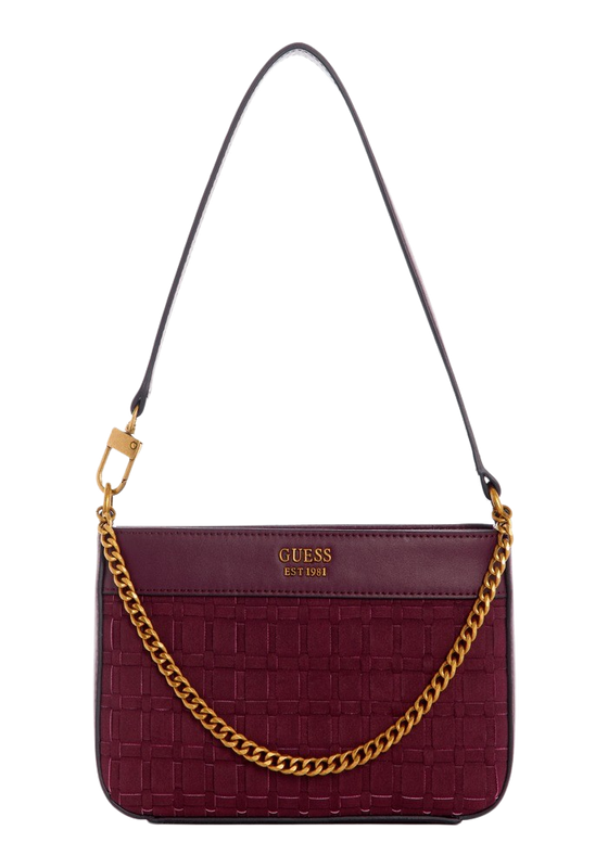 Mini Cartera Guess Mujer Katey Mini Top Zip Shoulder Burdeo-0