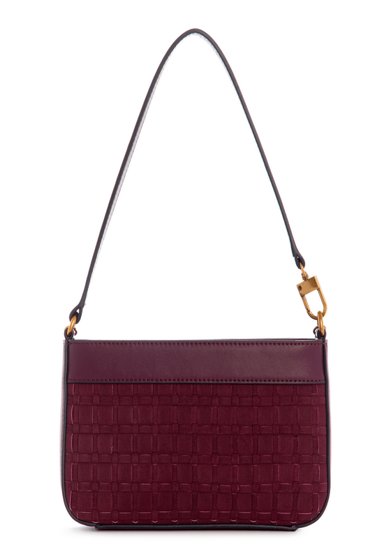 Mini Cartera Guess Mujer Katey Mini Top Zip Shoulder Burdeo-1