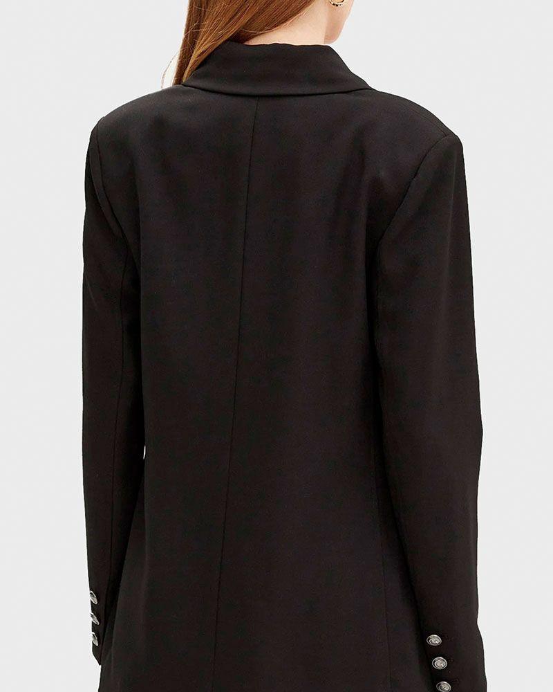 Chaqueta Guess Mujer New Fiona Double Breast Blazer Negro-1