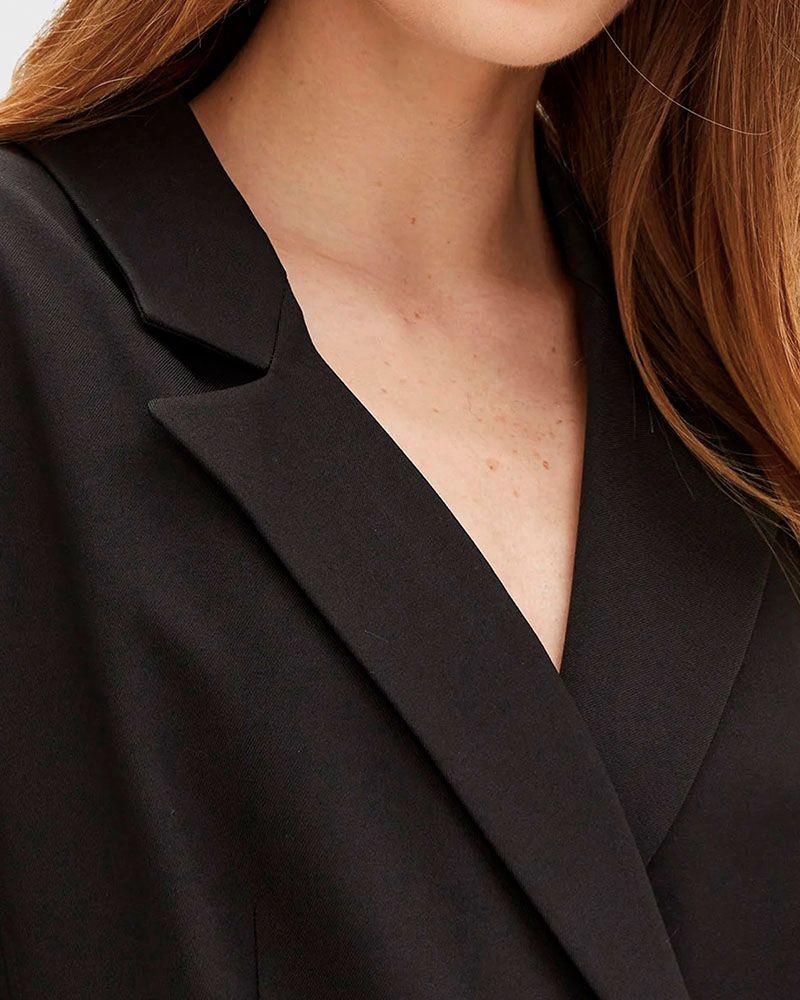 Chaqueta Guess Mujer New Fiona Double Breast Blazer Negro-3