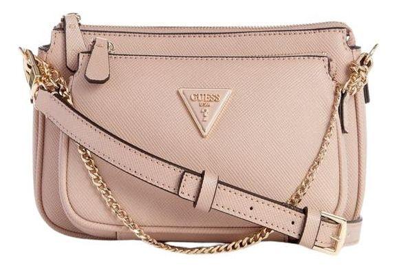 Cartera Guess Mujer Noelle Dbl Pouch Crossbdy Crema-0