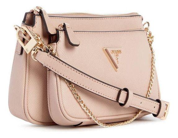 Cartera Guess Mujer Noelle Dbl Pouch Crossbdy Crema-1