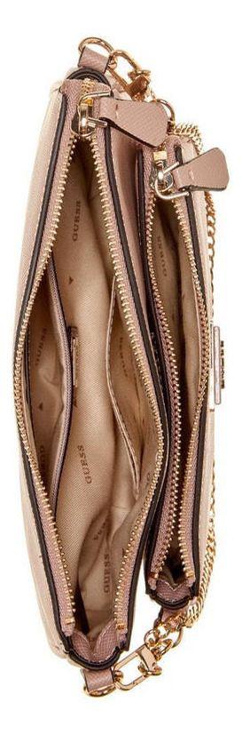 Cartera Guess Mujer Noelle Dbl Pouch Crossbdy Crema-3