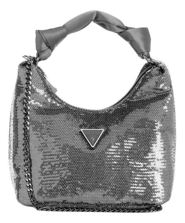 Cartera Guess Mujer Velina Hobo Plateado-0