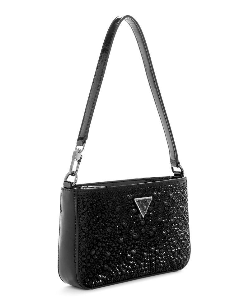 Mini Cartera Guess Mujer Beauvoir Mini Top Zip Shdr Bag Negro-1