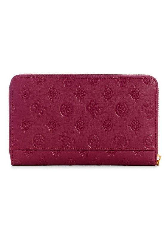 Billetera Guess Mujer James Logo Slg Cheque Organizr Rojo-1