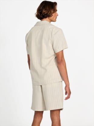 Camisa Fletcher Linen Shirt Beige-3