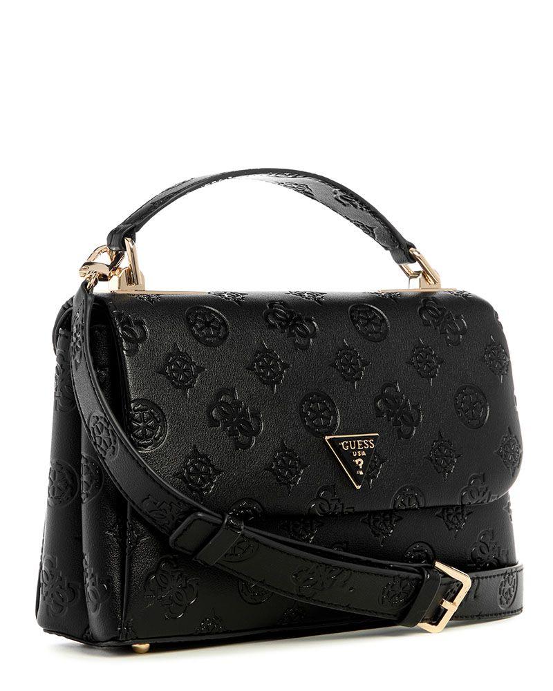 Cartera Guess Mujer Tisha Top Handle Flap Negro-2