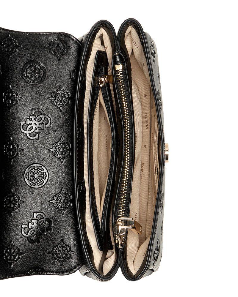 Cartera Guess Mujer Tisha Top Handle Flap Negro-3