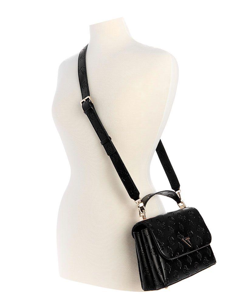 Cartera Guess Mujer Tisha Top Handle Flap Negro-4