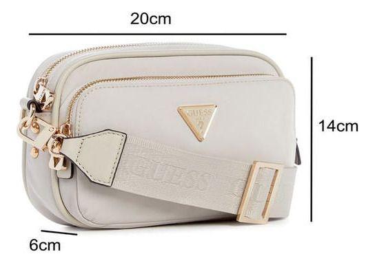 Cartera Guess Mujer Eco Gemma Crossbody Camera Crema-4